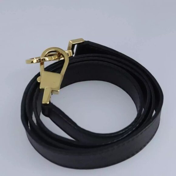 CELINE Hand Bag Leather 2way Black Gold Auth - Picture 3 of 15